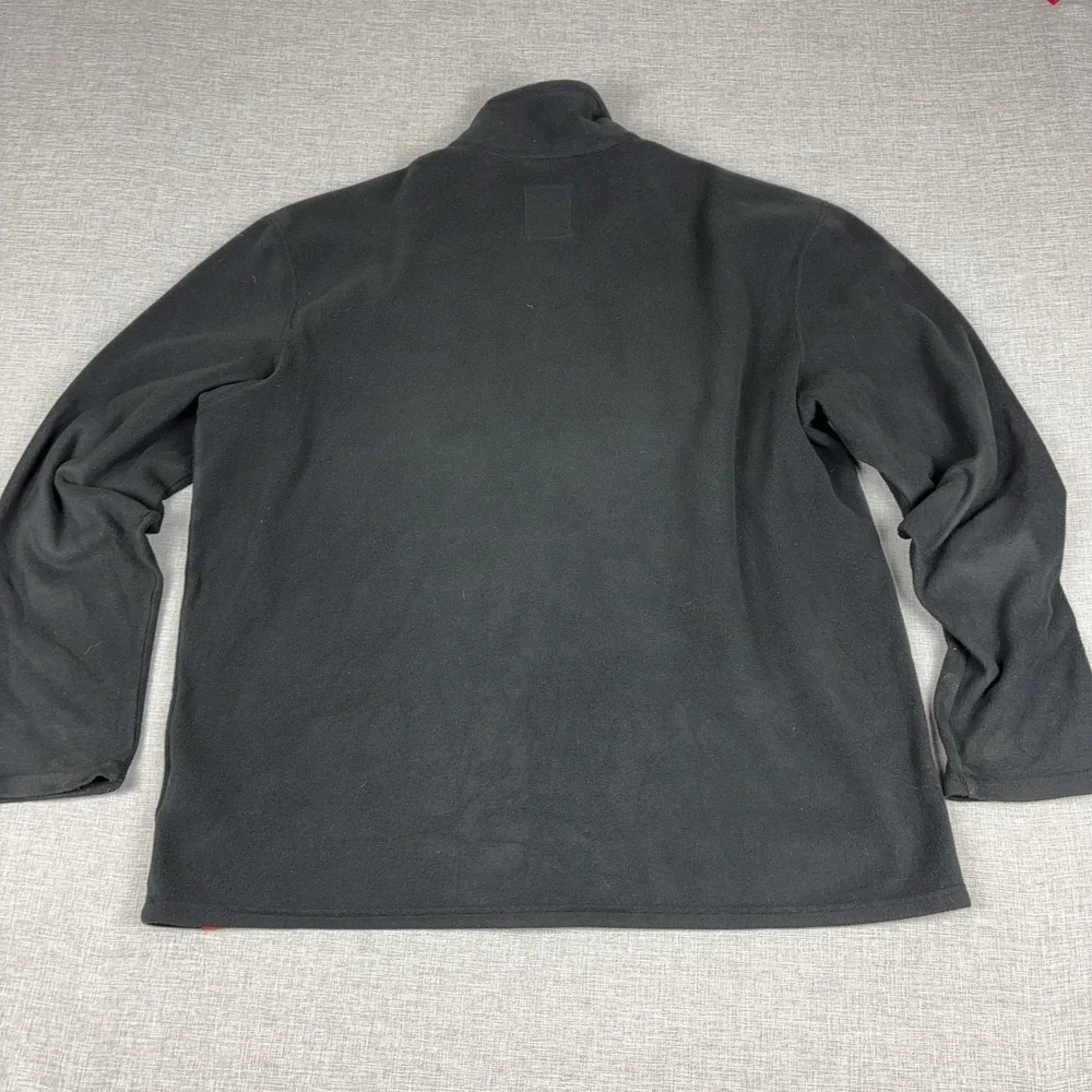 The North Face Jacket Mens XL Black Polartec Fleece 1/4 Zip Russia Olympics 2014